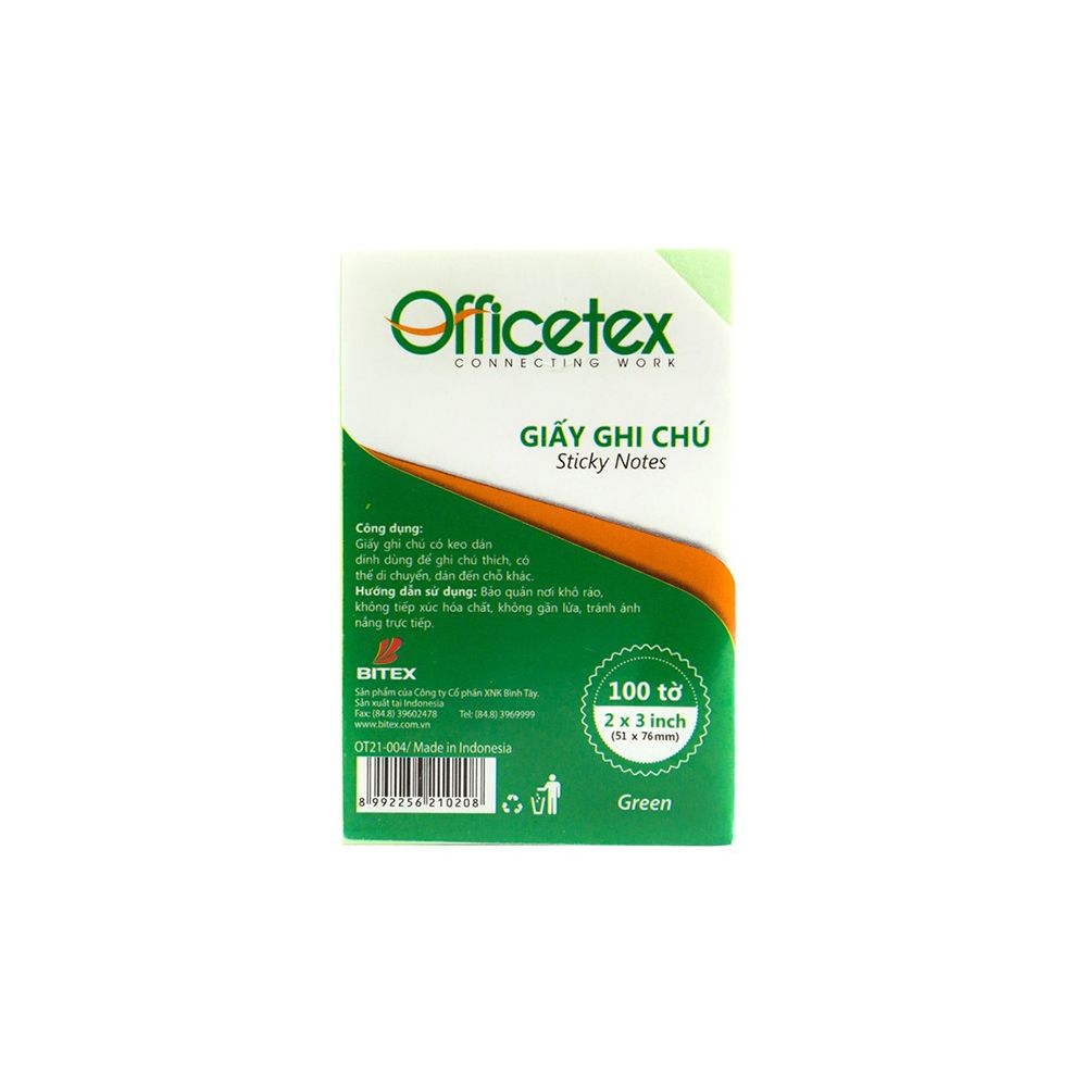 Giấy Ghi Chú Officetex - Green (2x3 inch)