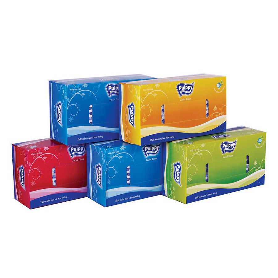 Giấy Lụa Hộp Pulppy (180 Tờ) - Giao Màu Ngẫu Nhiên