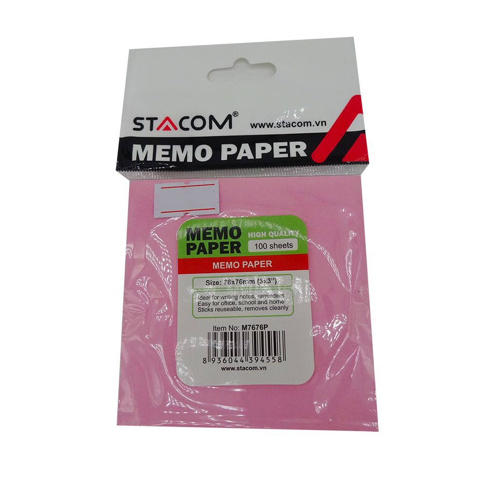 Giấy Note Màu Stacom M7676P (100 Tờ)