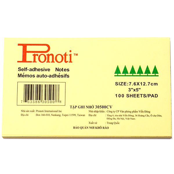 Giấy Note Pronoti 3