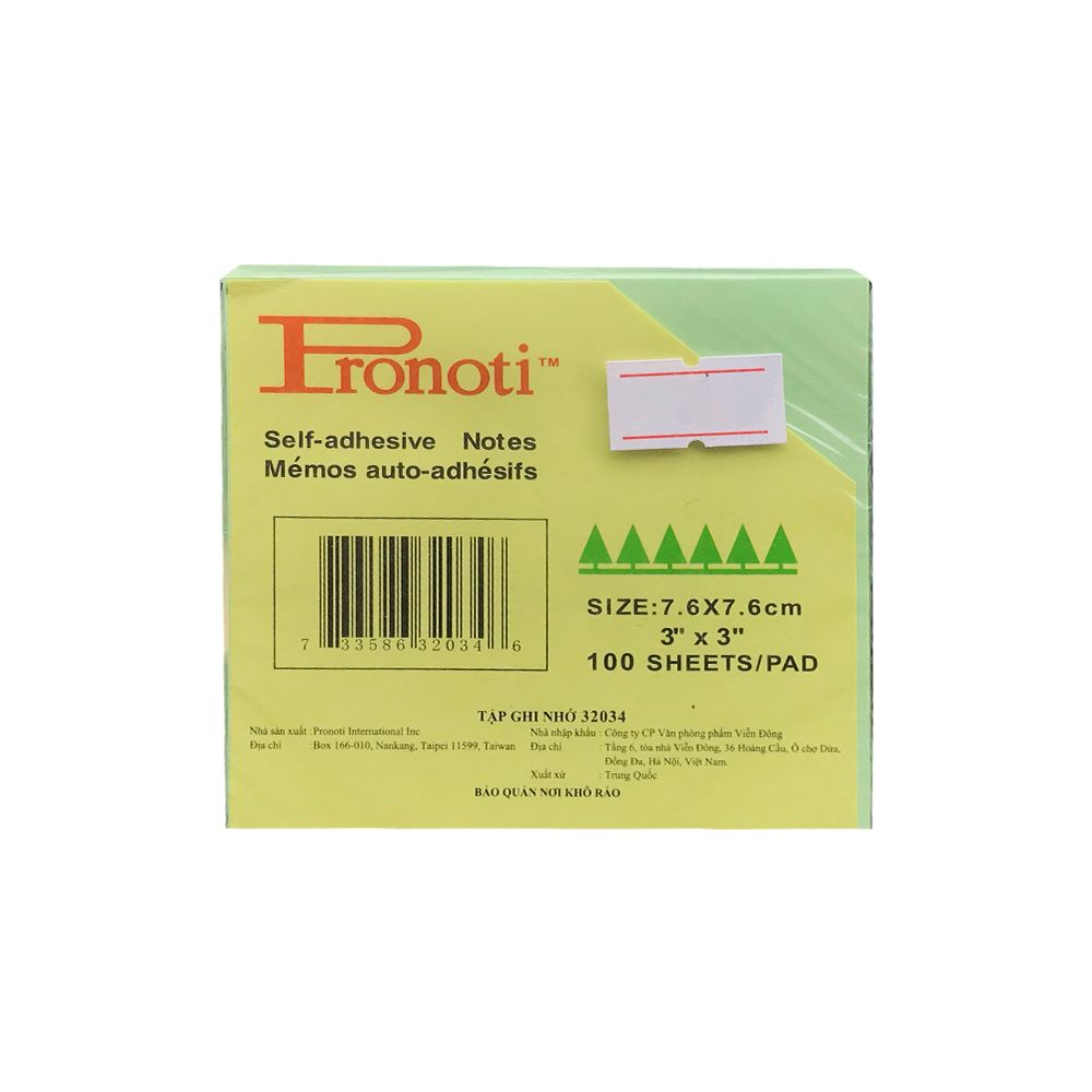 Giấy note Pronoti 3x3 (32034)
