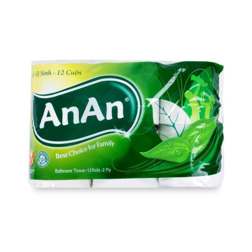 Giấy Vệ Sinh An An (Lốc 12 Cuộn)