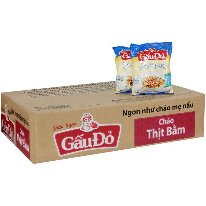 Cháo Thịt Bằm Ăn Liền Gấu Đỏ (50g)