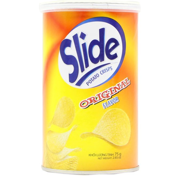 Bánh Snack Khoai Tây Chiên Slide Kinh Đô Vị Potato Original Lon 75g