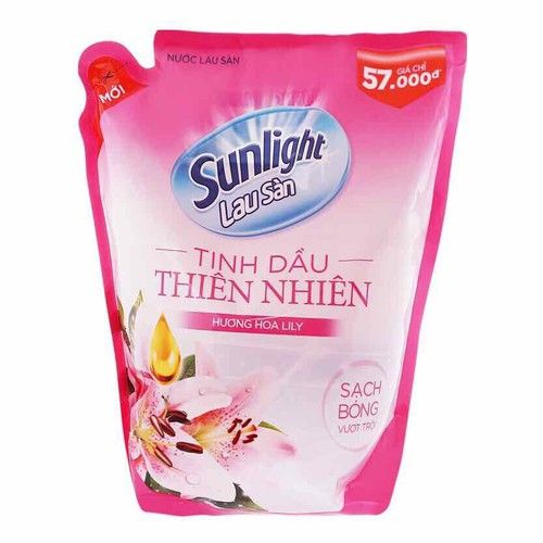 Nước Lau Sàn Sunlight Tinh Dầu Thiên Nhiên - Hương hoa Lily (2.6kg/Túi)