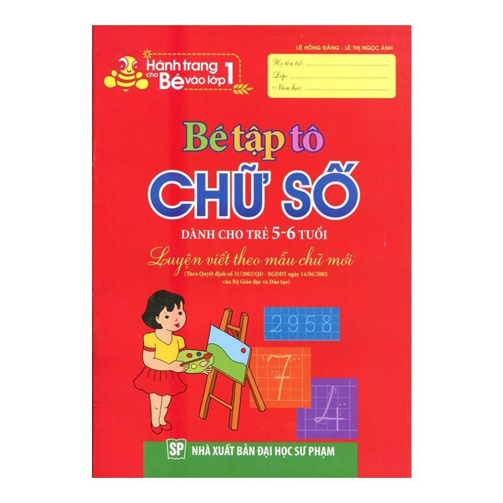 Hành Trang Cho Bé Vào Lớp 1 - Bé Tập Tô Chữ Số