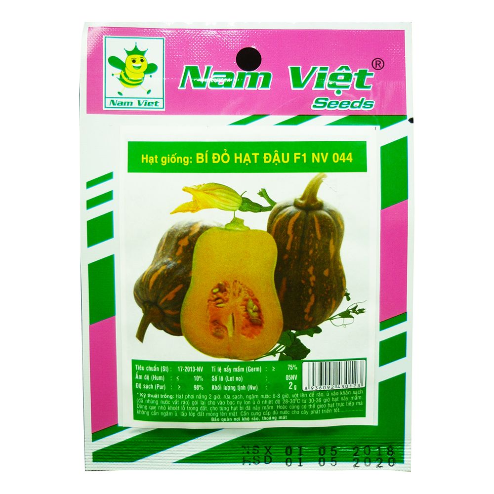 Hạt Giống: Bí Đỏ Hạt Đậu F1 NV 044 Nam Việt