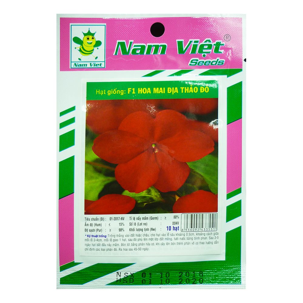 Hạt Giống: F1 Hoa Mai Địa Thảo Đỏ Nam Việt
