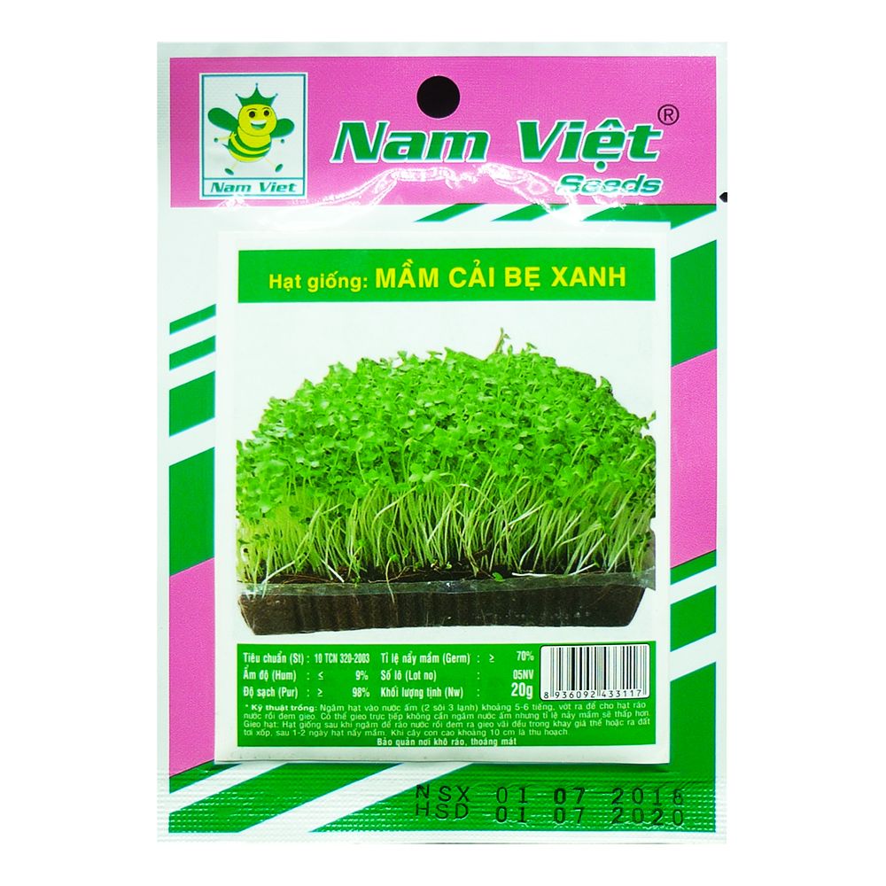 Hạt Giống Mầm Cải Bẹ Xanh Nam Việt