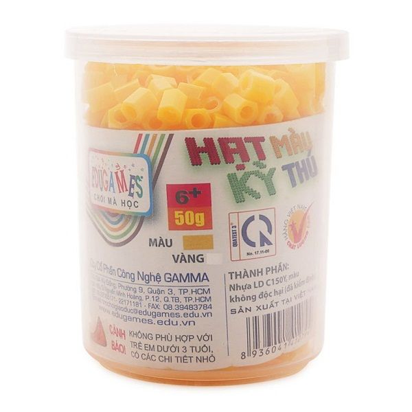 Hạt Màu Kỳ Thú Edugames (50g) - Màu Vàng