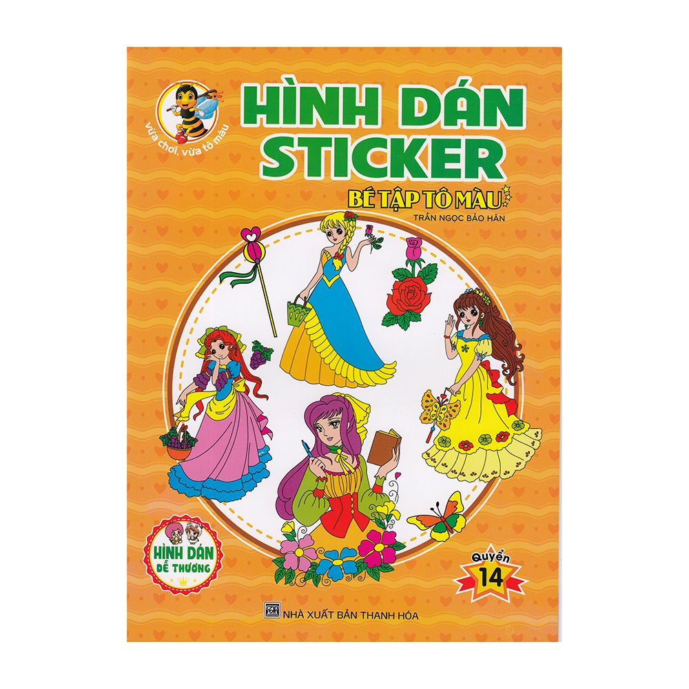 Hình Dán Sticker - Bé Tập Tô Màu - Quyển 14