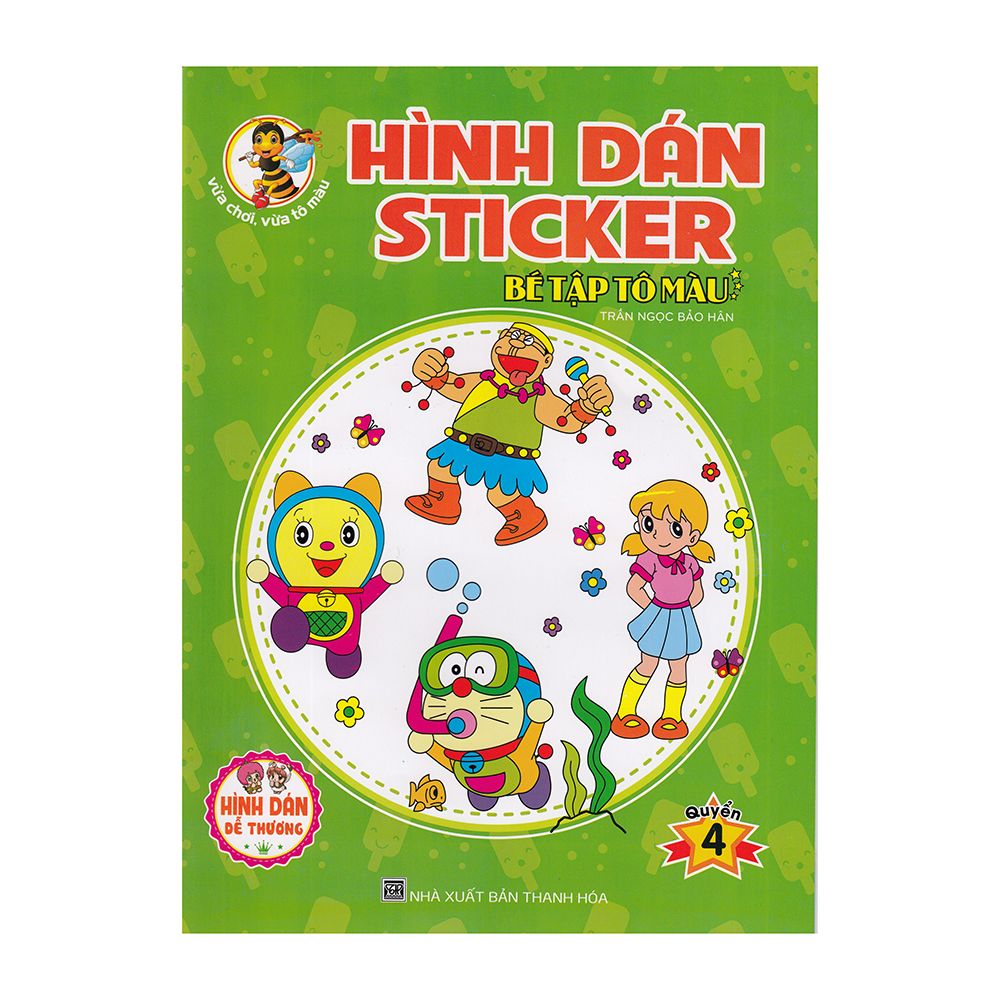  Hình Dán Sticker - Bé Tập Tô Màu - Quyển 4 