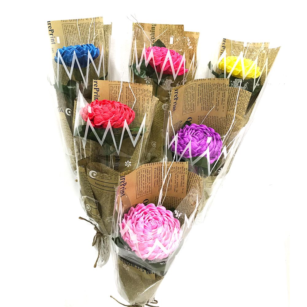 Hoa Hồng Giấy Nhún Handmade