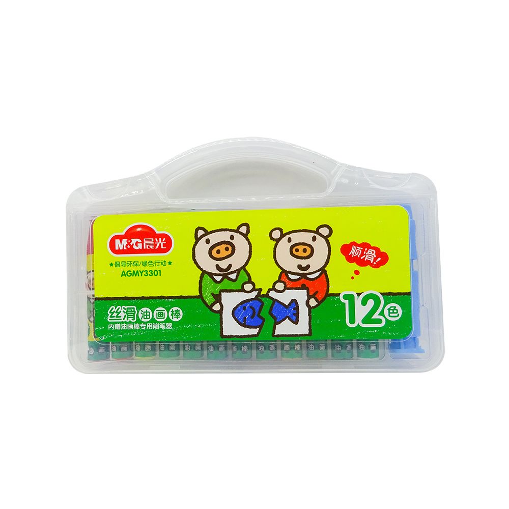 Hộp Bút Sáp Dầu AGMY3301 - 12 Màu