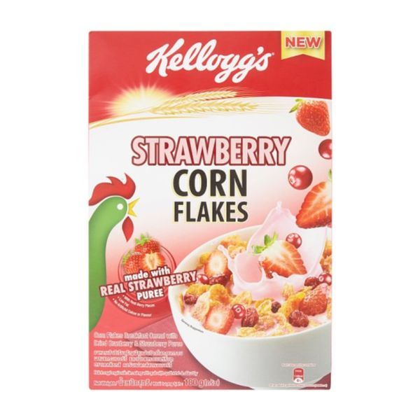 Hộp Ngũ Cốc Dinh Dưỡng Kellogg's Strawberry Corn Flakes (180g)