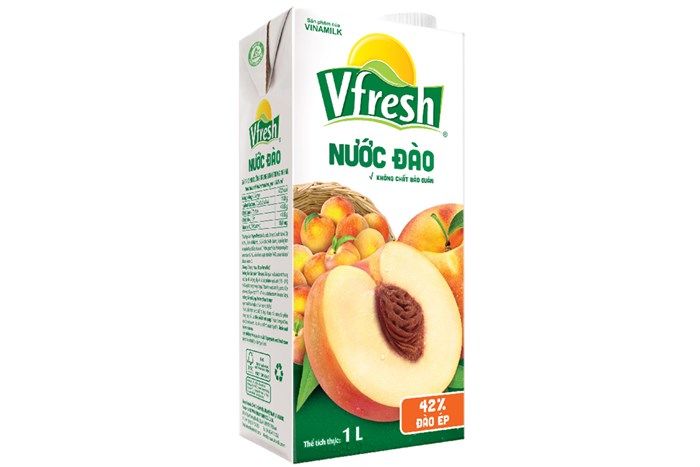 Hộp Nước Ép Đào 42 Phần Trăm Vfresh 1 Lít