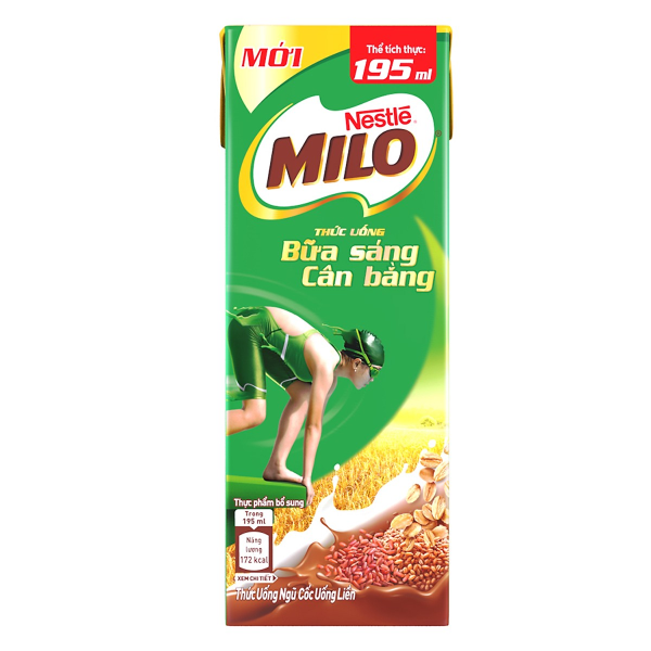 Hộp Sữa Nestlé Milo Bữa Sáng (195ml)