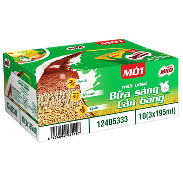 Hộp Sữa Nestlé Milo Bữa Sáng (195ml)
