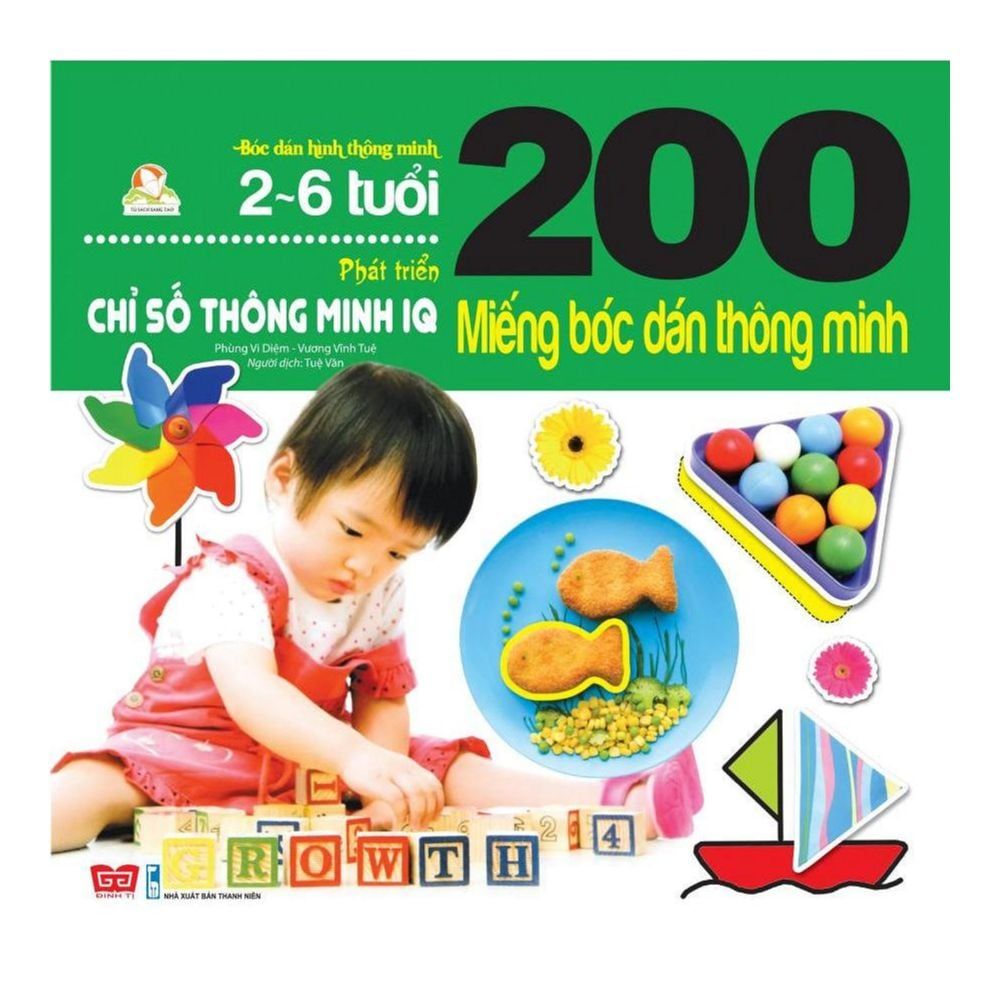 200 Miếng Bóc Dán Thông Minh - Phát Triển Chỉ Số Thông Minh IQ (2-6 Tuổi)