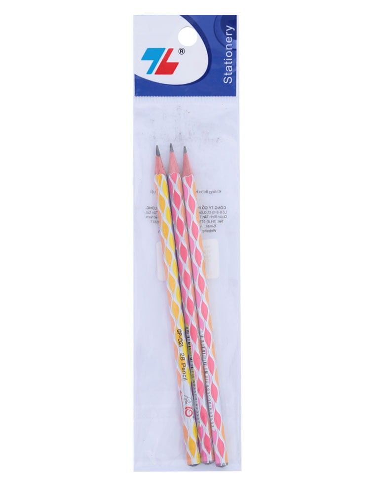 Bút Chì Gỗ GP-021 Nhiều Màu - Vỉ 3 Cây