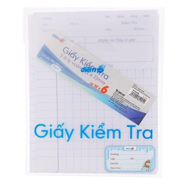 Giấy Kiểm Tra TP-GKT08 - 5 Ôly Vuông - Thiên Long