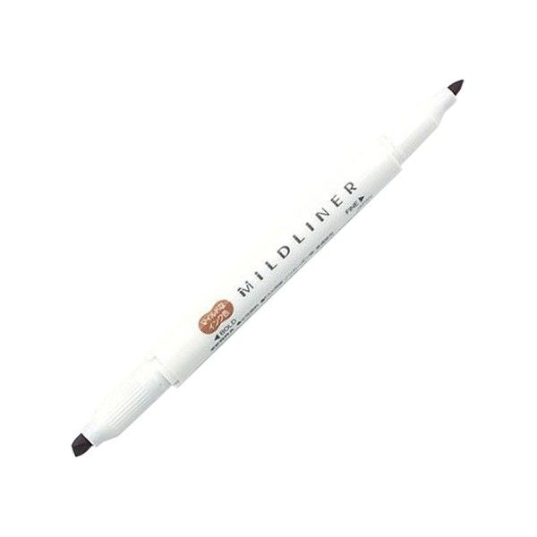 Viết Lông Dầu Dạ Quang, Viết Đánh Dấu Zebra Mildliner - ME Fine Bold Mild Brown - Màu Nâu