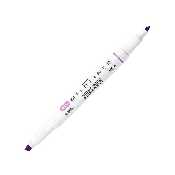 Viết Lông Dầu Dạ Quang, Viết Đánh Dấu Zebra Mildliner - MMZ Fine Bold Mild Magenta - Màu Tím