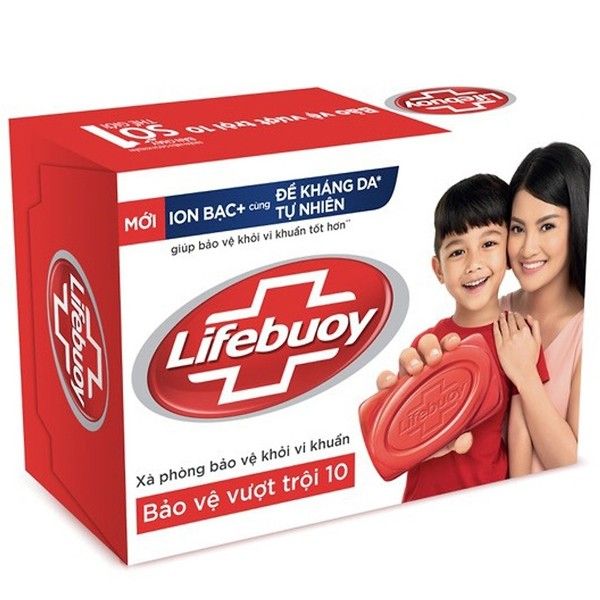 Xà Bông Cục Diệt Khuẩn Lifebuoy Bảo Vệ Vượt Trội 10 - 90g