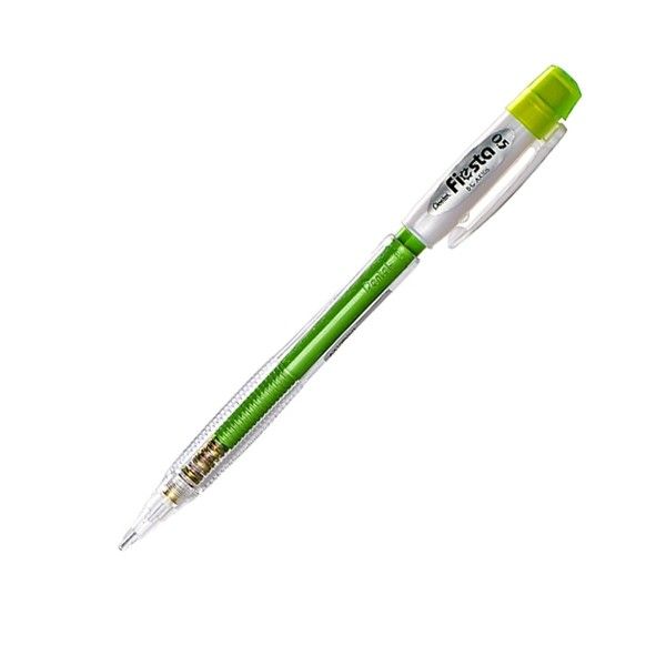 AX105W-K Bút chì kim bấm 0.5mm có tẩy (vỏ trắng)-xanh lá