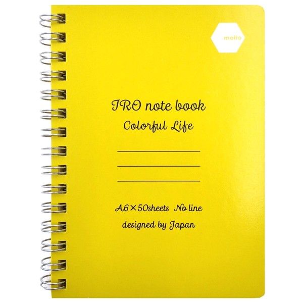 IRCN105-YE Sổ lò xo Motto IRO notebook A6