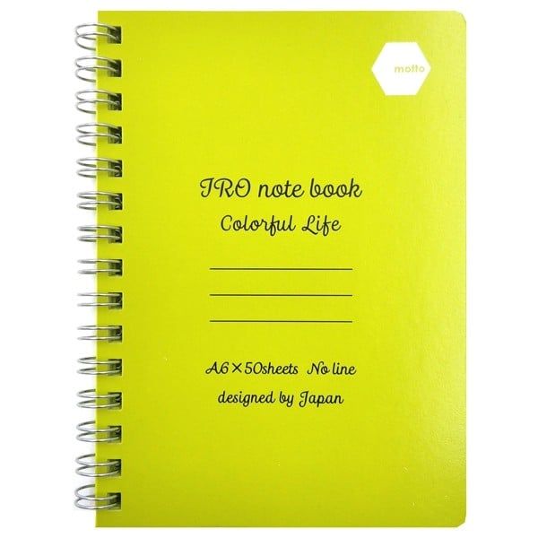 IRCN105-LG Sổ lò xo Motto IRO notebook A6