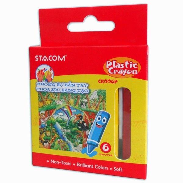 Sáp Màu Xóa Được Stacom 6 Màu CR006P