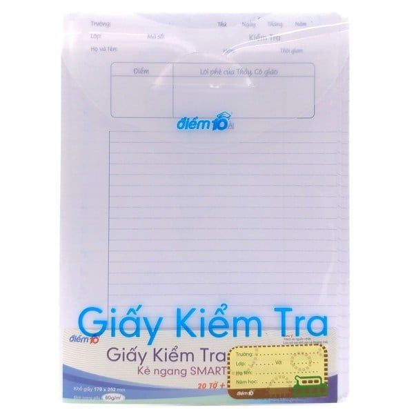 Giấy Kiểm Tra TP-GKT06 - Kẻ Ngang Smart - Thiên Long
