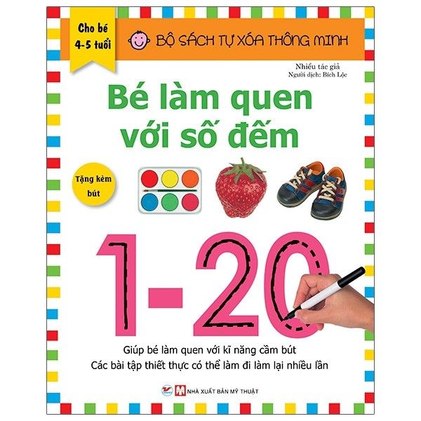 Bộ sách tự xóa thông minh - Bé làm quen với số đếm ( 4-5 tuổi )