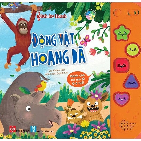 Sách Âm Thanh - Động Vật Hoang Dã - Bìa Cứng