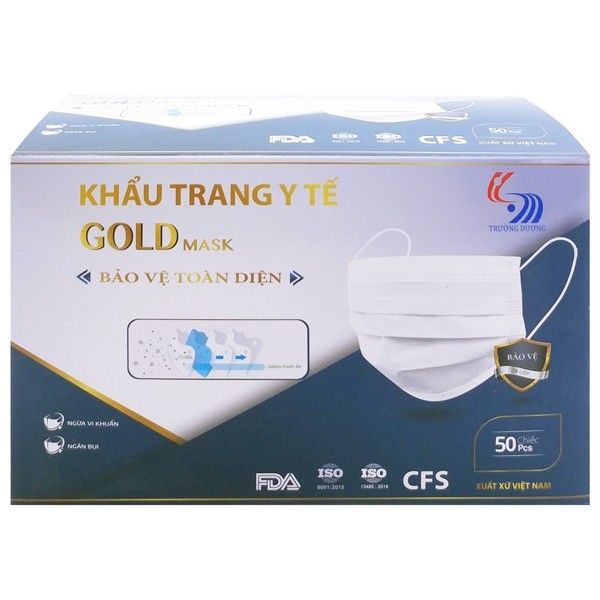  Khẩu Trang Y Tế Trường Dương Gold Mask 4 Lớp 50 Cái 