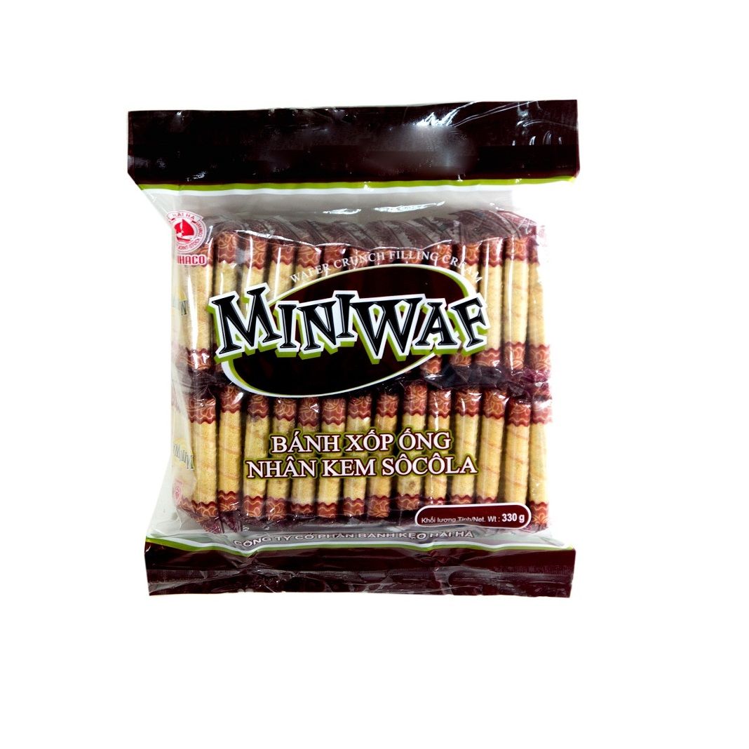 Bánh Xốp Ống - MiniWaf - Haihaco - 330g (giao ngẫu nhiên)