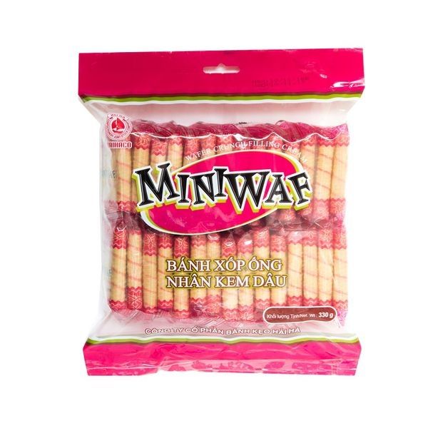 Bánh Xốp Ống - MiniWaf - Haihaco - 330g (giao ngẫu nhiên)