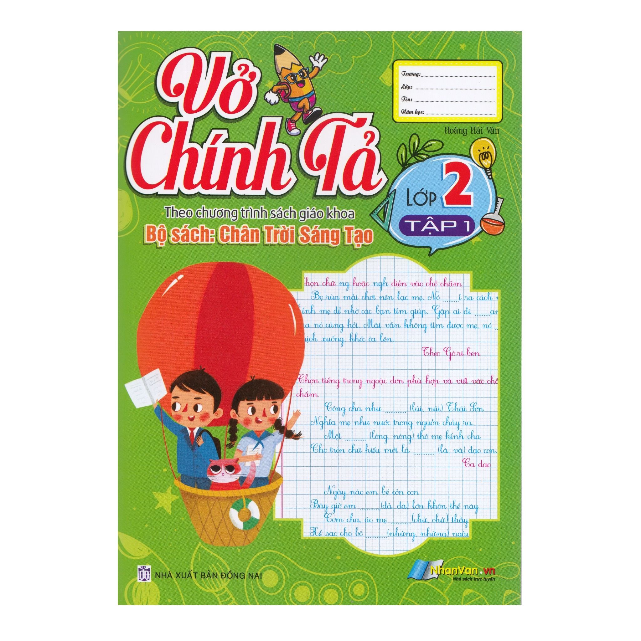  Vở Chính Tả - Lớp 2 - Tập 1 - Chân Trời Sáng Tạo 