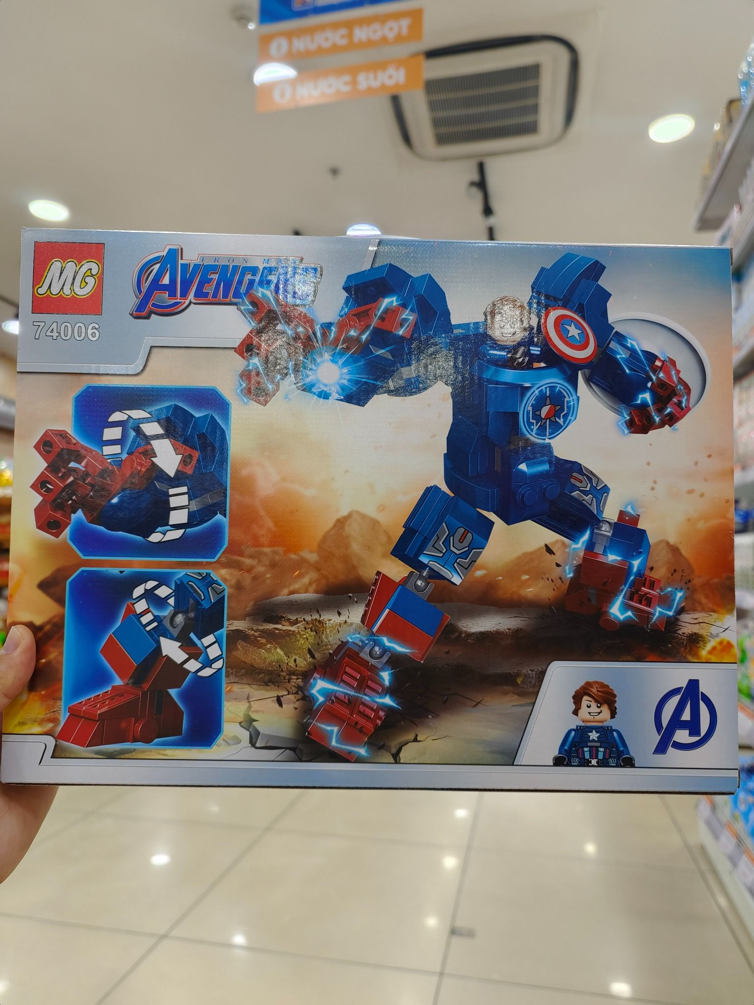 Đồ chơi trẻ em lắp ráp đội trưởng Mỹ