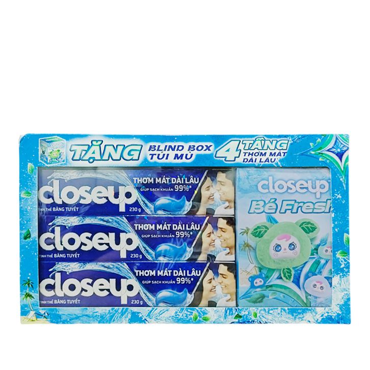 Kem Đánh Răng CLOSEUP Tinh Thể Băng Tuyết 230g (3+1 Blindbox)