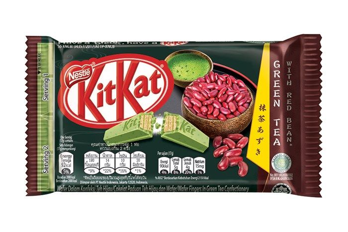 Bánh Xốp Nestlé Kitkat Trà Xanh - Hương Đậu Đỏ (35g)