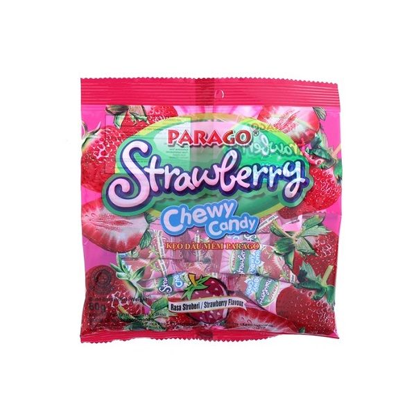 Kẹo Dâu Mềm Parago Strawberry Chewy Candy (60g)