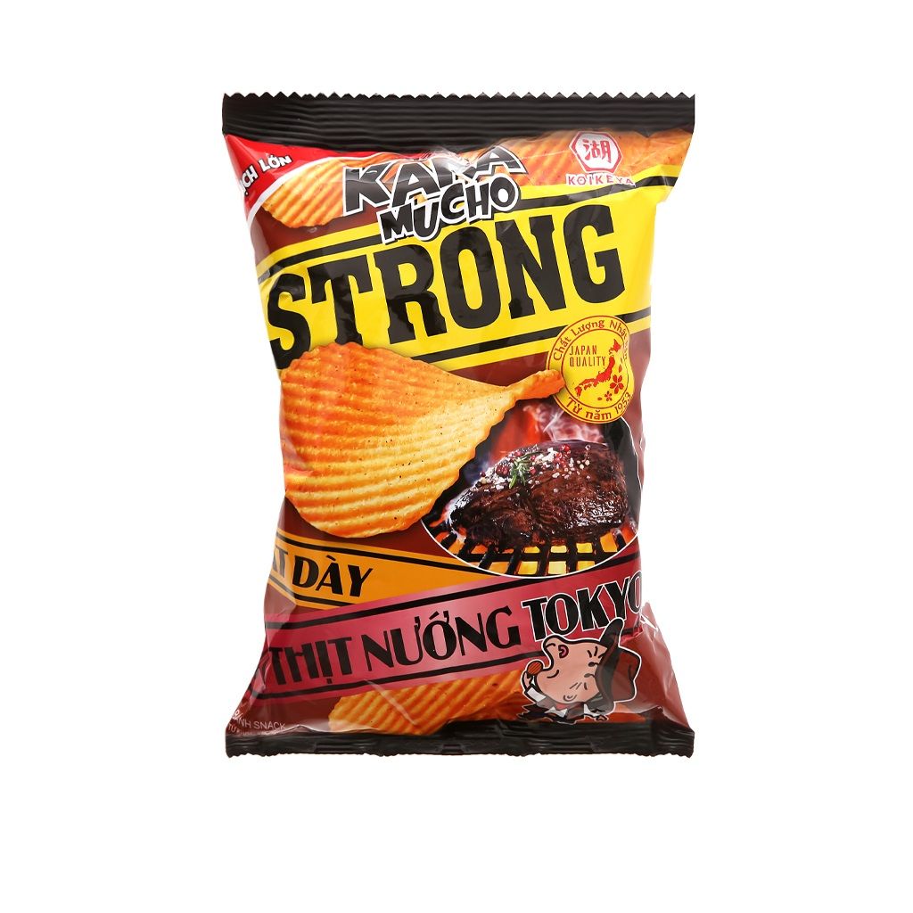 Snack Khoai Tây Karamucho Strong Lát Dày Thịt Nướng Tokyo - 44g