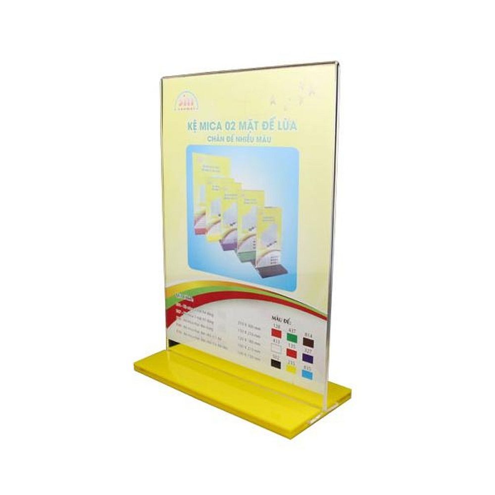 Kệ Thực Đơn Mica 2 Mặt Sao Mai A5 Đứng E07 (15 x 21 cm)
