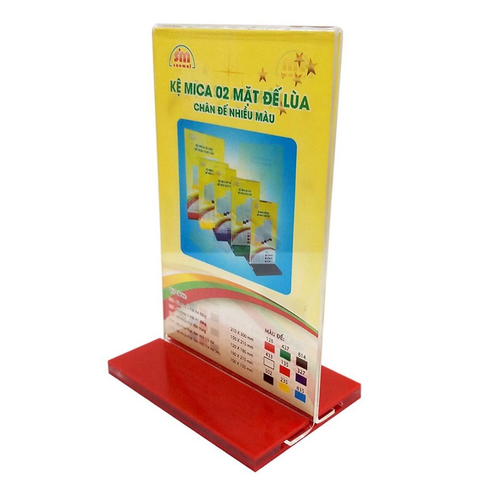 Kệ Thực Đơn Mica 2 Mặt Sao Mai Trung E08 (12 x 18 cm)