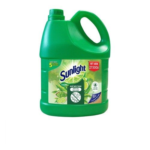 Nước Rửa Chén Sunlight Trà Xanh Khử Mùi Tanh - 3.6kg