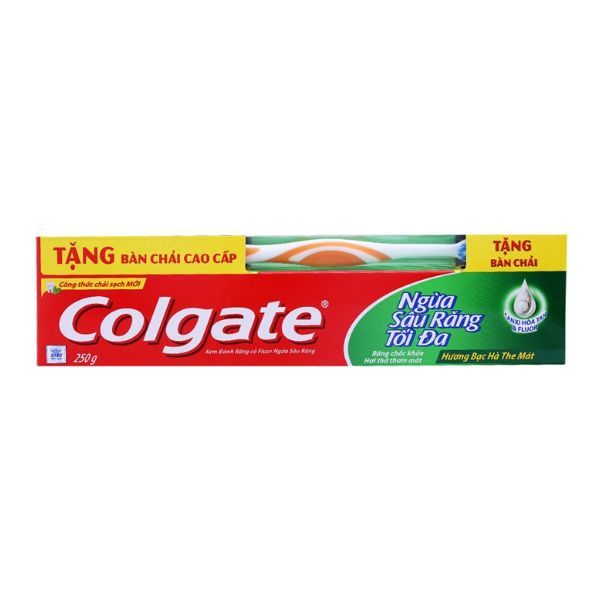 Kem Đánh Răng Colgate Ngừa Sâu Răng Tối Đa Hương Bạc Hà (250g)