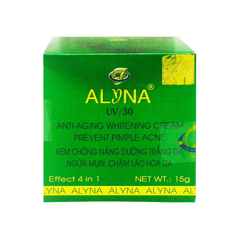 Kem Dưỡng Trắng Da Chống Nắng Ngừa Mụn Chậm Lão Hóa Da Alyna (15g)