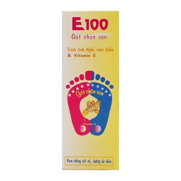 Kem Trị Nứt Gót Chân E100 Tinh Chất Nghệ (18.5g/ Hộp)